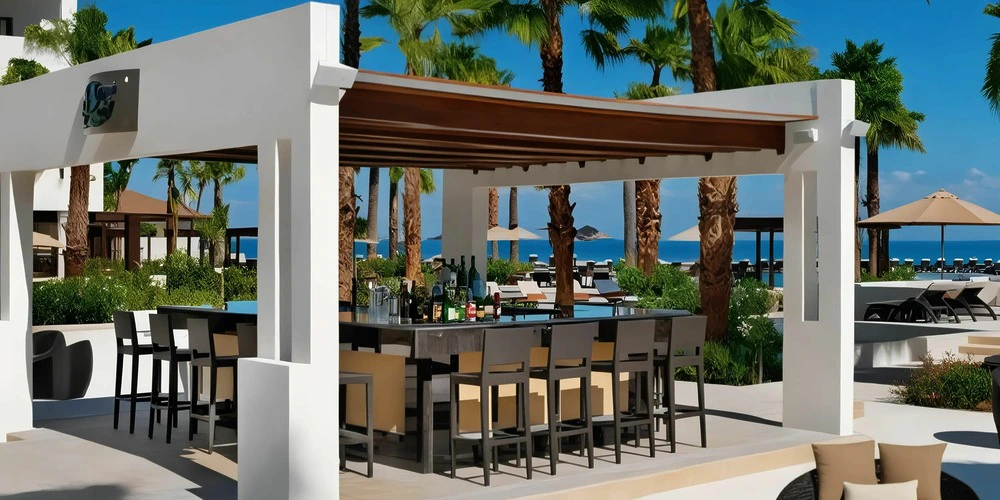 Sugar Reef Terrace outdoor bar and reception venue at Secrets Playa Mujeres Golf & Spa Resort